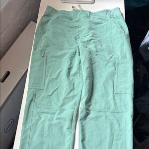 Figs teal green surgical scrub cargo pants men L/S